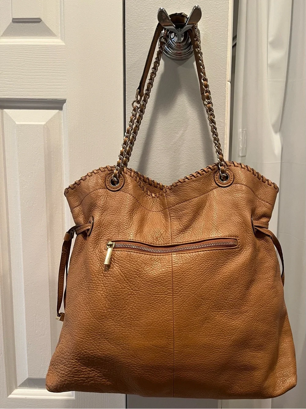 Tory Burch Marion Slouchy Camel Colored Shoulder Bag